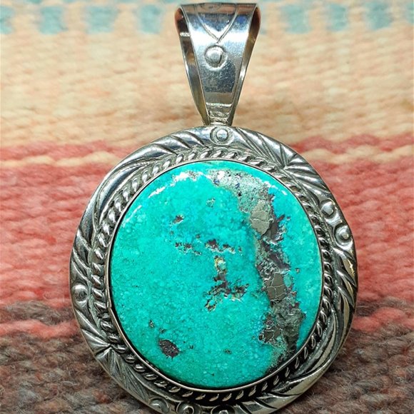 Kingman Turquoise Pendant #3467 - Picture 2 of 2